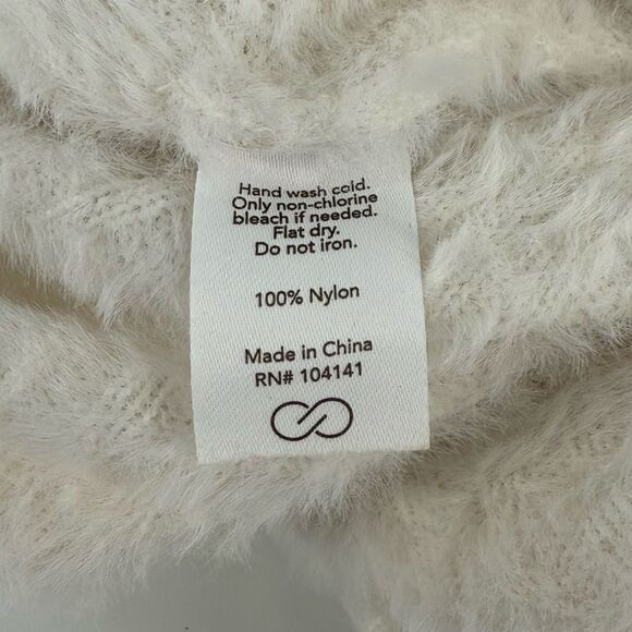 Calia by Carrie Underwood Fuzzy Knit Infinity Scarf in Cream | One Size - Picture 5 of 5